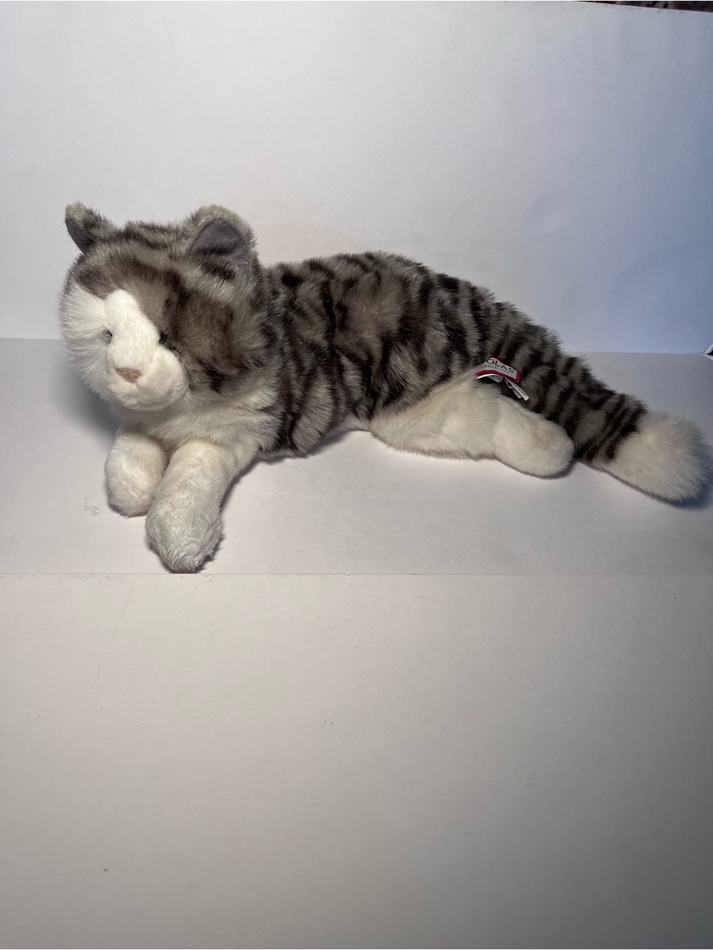 Douglas Cuddle Toys Smokey Gray Tabby Cat Plush Stuffed Animal 19”
